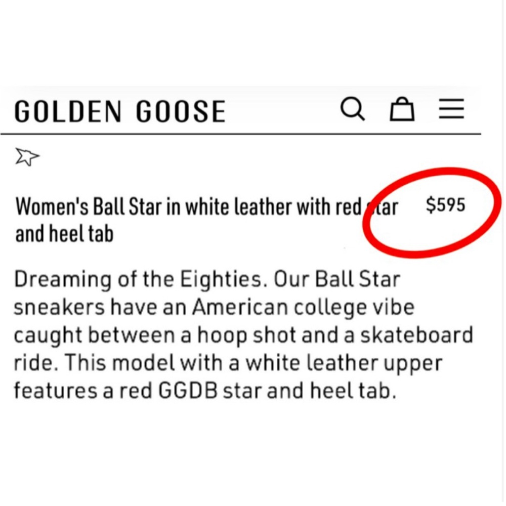 Golden Goose 🍓 Ball Star Ballstar Strawberry Red White Sneakers Shoes 37 7 - Picture 14 of 15
